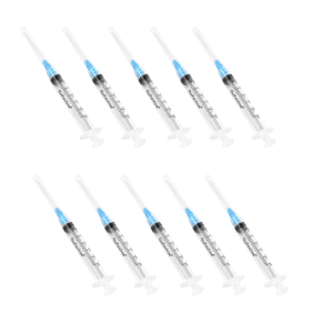SYRINGES 3ML 1.5IN 10 PIECE Crowx Labs USA